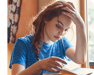 Student studying at a desk